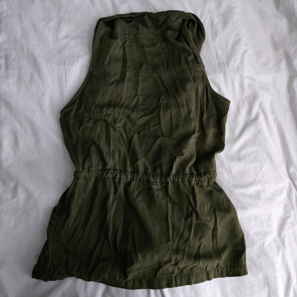 Women's Olive Green Vest Size S Used - Picture 2 of 5